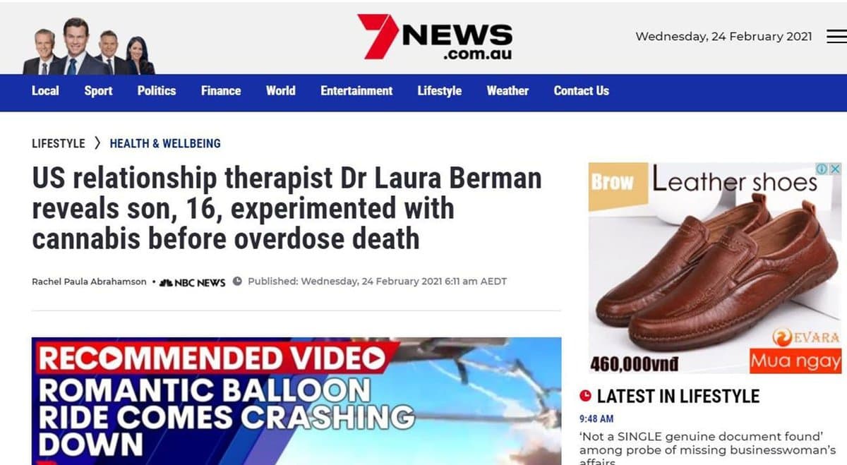 7News pushes cannabis fear mongering using the death of a child